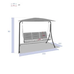 Balancelle 3 Places Ardoise Lako Hespéride -Hespéride balancelle 3 places ardoise lako hesperide 5
