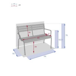 Banc Extérieur Greensboro Vert Olive Hespéride -Hespéride banc exterieur greensboro vert olive hesperide 2