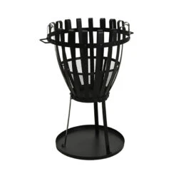 KOOPMAN Brasero Corbeille Métal D54 Noir Ambiance