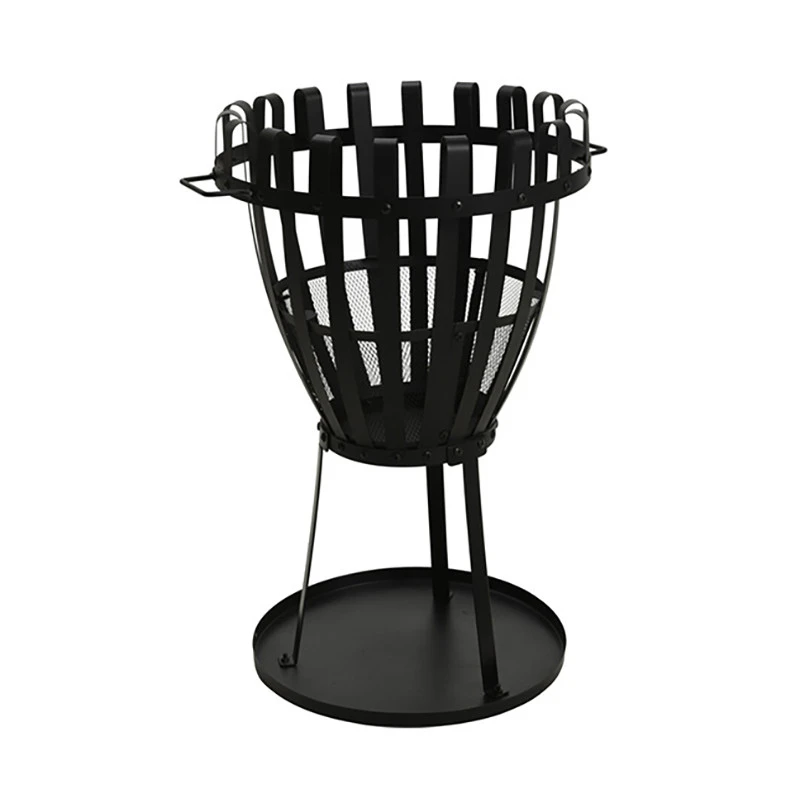 KOOPMAN Brasero Corbeille Métal D54 Noir Ambiance 2 KOOPMAN Brasero Corbeille Métal D54 Noir Ambiance