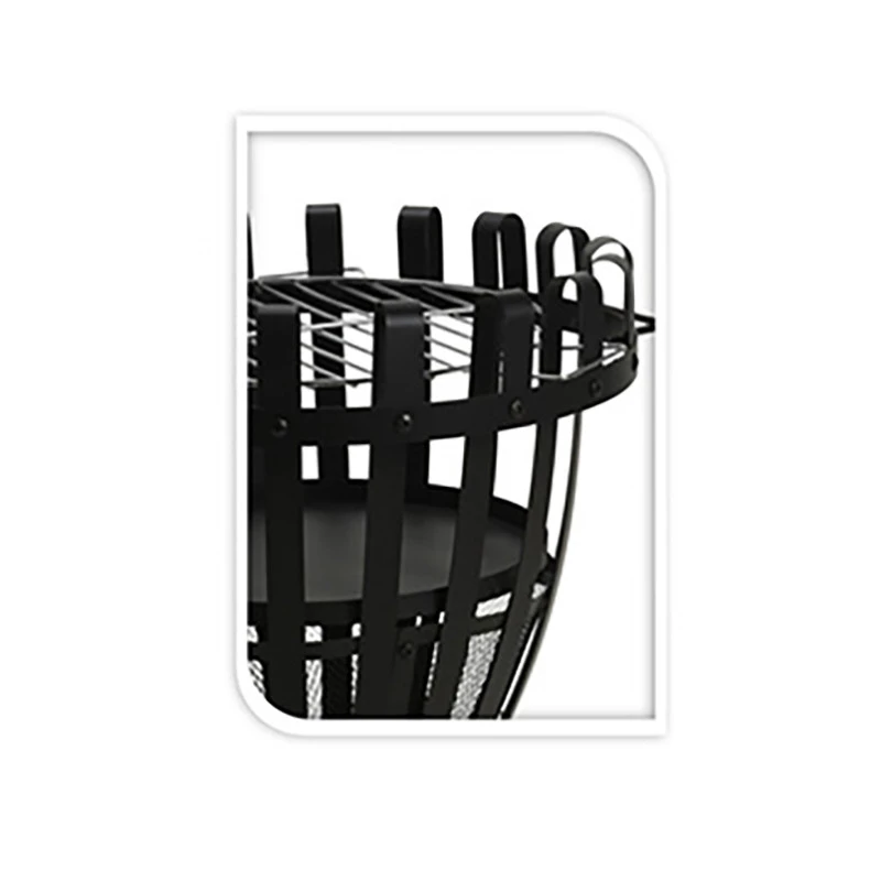 KOOPMAN Brasero Corbeille Métal D54 Noir Ambiance 4 KOOPMAN Brasero Corbeille Métal D54 Noir Ambiance – Image 3