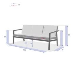 Canapé 3 Places Pavane Graphite Hespéride 13 Canapé 3 Places Pavane Graphite Hespéride -Hespéride canape 3 places pavane graphite hesperide 1 5