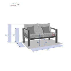Canapé Extérieur 2 Places Evasion Tonka Hespéride 9 Canapé Extérieur 2 Places Evasion Tonka Hespéride -Hespéride canape exterieur 2 places evasion tonka hesperide 3