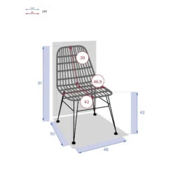 Chaise Extérieure Lambada Sésame & Graphite Hespéride 9 Chaise Extérieure Lambada Sésame & Graphite Hespéride -Hespéride chaise exterieure lambada sesame graphite hesperide 3