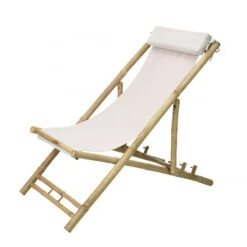 KOOPMAN Chilienne Bambou Avec Appui Tête écru Ambiance