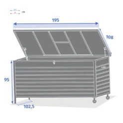 Coffre Extérieur Alu Grand Modèle Menango Graphite Hespéride -Hespéride coffre exterieur alu grand modele menango graphite hesperide 3