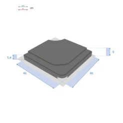 Dalle Pour Parasol 25 Kg Béton Stacio Noir Hespéride -Hespéride dalle parasol 25 kg beton stacio noir hesperide 2