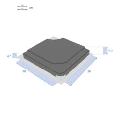 Dalle Pour Parasol 15 Kg Béton Stacio Noir Hespéride -Hespéride dalle pour parasol 15 kg beton stacio noir hesperide 2