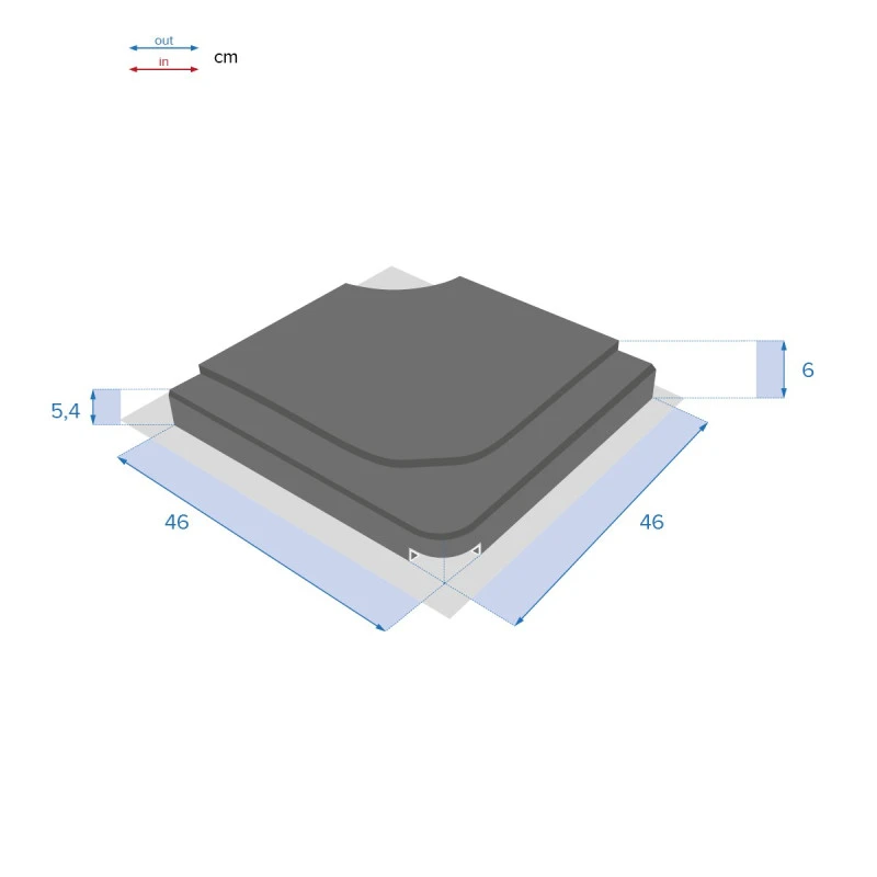 Dalle Pour Parasol 25 Kg Béton Stacio Ardoise Hespéride 5 Dalle Pour Parasol 25 Kg Béton Stacio Ardoise Hespéride – Image 3