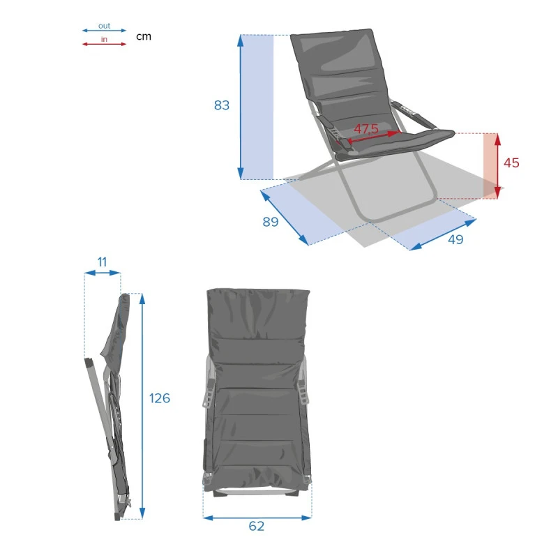 Fauteuil Relax Milos Taupe Hespéride 6 Fauteuil Relax Milos Taupe Hespéride – Image 4