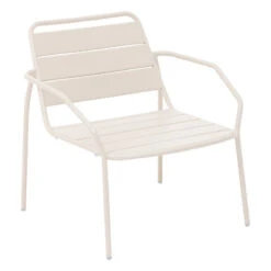 Fauteuil Salon Extérieur Métal Phuket Argile Hespéride