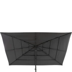 Parasol 4x3 M Melhia Multi Toiles Oléfine Anthracite Hespéride -Hespéride parasol 4x3 m melhia multi toiles olefine anthracite hesperide 2