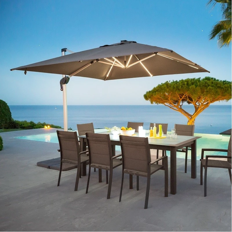 Parasol Carré Avec LEDs Equador Hespéride 3 Parasol Carré Avec LEDs Equador Hespéride