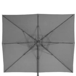 Parasol Décentré Eléa Inclinable Rectangulaire Ardoise Hespéride -Hespéride parasol decentre elea inclinable 3 4 ardoise hesperide 2