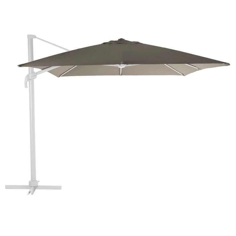 Parasol Décentré Eléa Inclinable Carré Oléfine Noisette/blanc Hespéride 4 Parasol Décentré Eléa Inclinable Carré Oléfine Noisette/blanc Hespéride – Image 2
