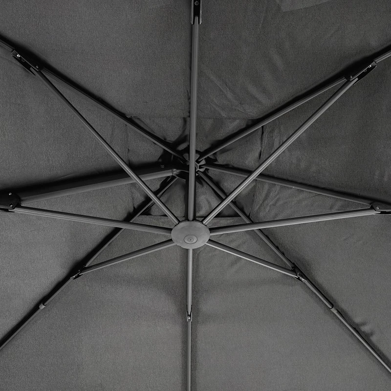 Parasol Décentré Eléa Inclinable Rectangulaire Oléfine Anthracite Hespéride 9 Parasol Décentré Eléa Inclinable Rectangulaire Oléfine Anthracite Hespéride – Image 7