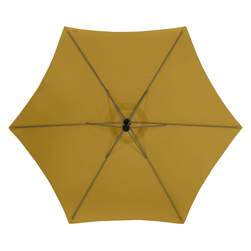 Parasol Décentré Rond Manoa Jaune Moutarde Hespéride 7 Parasol Décentré Rond Manoa Jaune Moutarde Hespéride – Image 5
