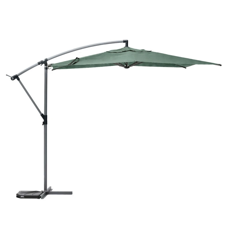 Parasol Décentré Rond Manoa Vert Olive Hespéride 4 Parasol Décentré Rond Manoa Vert Olive Hespéride – Image 2