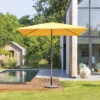 Parasol Droit Carré 2,5x2,5m Soya Jaune Moutarde Hespéride -Hespéride parasol droit carre 25x25m soya jaune moutarde hesperide