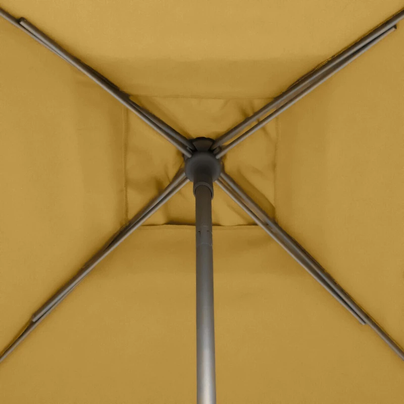 Parasol Droit Carré 2,5x2,5m Soya Jaune Moutarde Hespéride 8 Parasol Droit Carré 2,5x2,5m Soya Jaune Moutarde Hespéride – Image 6