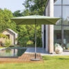 Parasol Droit Carré 2,5x2,5m Soya Vert Olive Hespéride -Hespéride parasol droit carre 25x25m soya vert olive hesperide
