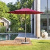 Parasol Droit Rond 2,7m Soya Bordeaux Hespéride 1 Parasol Droit Rond 2,7m Soya Bordeaux Hespéride -Hespéride parasol droit rond 27m soya bordeaux hesperide