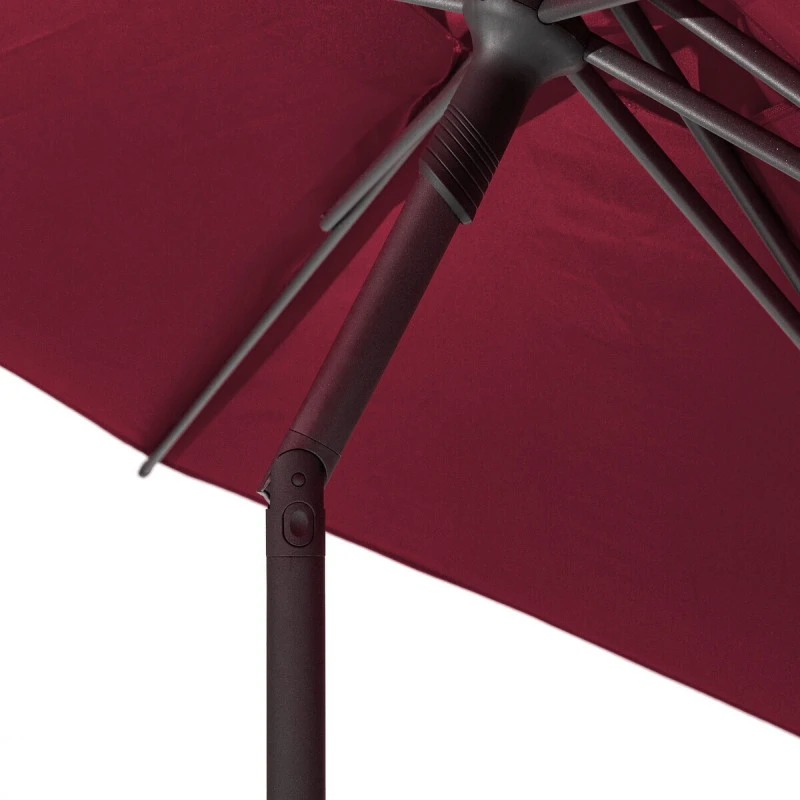 Parasol Droit Rond 2,7m Soya Bordeaux Hespéride 8 Parasol Droit Rond 2,7m Soya Bordeaux Hespéride – Image 6