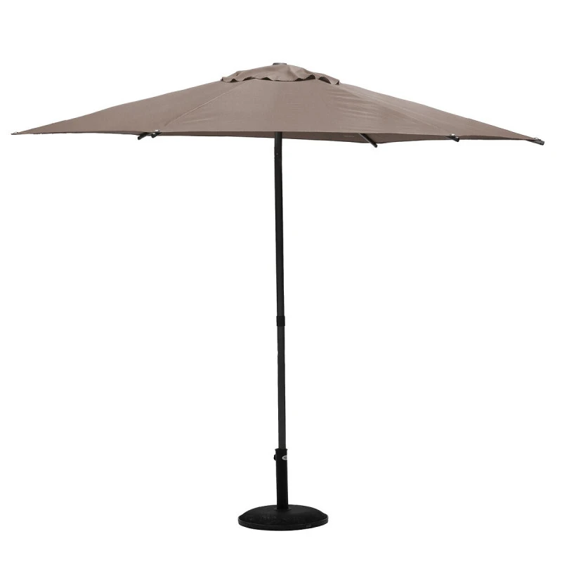 Parasol Droit Rond 2,7m Soya Taupe Hespéride 4 Parasol Droit Rond 2,7m Soya Taupe Hespéride – Image 2