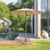 Parasol Droit Rond 2,7m Soya Taupe Hespéride -Hespéride parasol droit rond 27m soya taupe hesperide