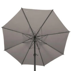 Parasol Mat Central Rond 3m Loompa Taupe Hespéride -Hespéride parasol mat central rond 3 loompa taupe hesperide 3