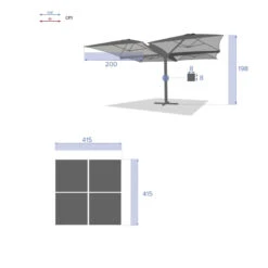 Parasol Setiri 16 M² Ardoise Hespéride 14 Parasol Setiri 16 M² Ardoise Hespéride -Hespéride parasol setiri 16 m ardoise hesperide 3