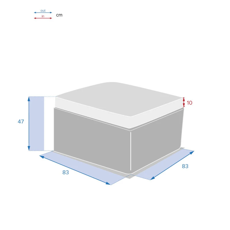 Pouf Extérieur Savinia Coloris Tahini Hespéride 6 Pouf Extérieur Savinia Coloris Tahini Hespéride – Image 4