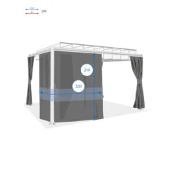 Rideaux Opaques Pour Tonnelle Belize 3,8x3m Hespéride 9 Rideaux Opaques Pour Tonnelle Belize 3,8x3m Hespéride -Hespéride rideaux opaques pour tonnelle belize 38x3m hesperide 3