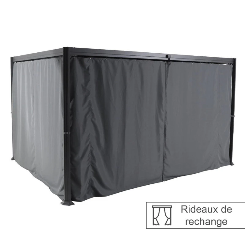 Rideaux Opaques Pour Tonnelle Belize 3,8x3m Hespéride 3 Rideaux Opaques Pour Tonnelle Belize 3,8x3m Hespéride