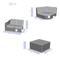 Salon Angle Moorea 5 Places Savana Hespéride -Hespéride salon angle moorea 5 places savana hesperide 9
