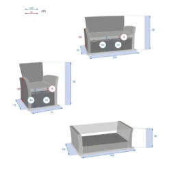 Salon Bora-bora Terre Ombre 4 Places Hespéride -Hespéride salon bora bora terre ombre 4 places hesperide 3