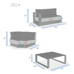 Salon D'angle 5 Places Allure Gris Minéral / Blanc Hespéride 15 Salon D'angle 5 Places Allure Gris Minéral / Blanc Hespéride -Hespéride salon d angle 5 places allure gris mineral blanc hesperide 6