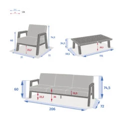 Salon De Jardin 5 Places Axiome Beige Et Praline Hespéride -Hespéride salon de jardin 5 places axiome beige et praline hesperide 3