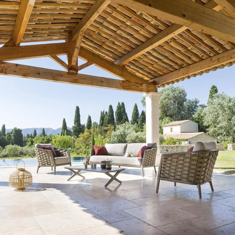 Salon De Jardin 5 Places Embruns Praline / Noisette Hespéride 3 Salon De Jardin 5 Places Embruns Praline / Noisette Hespéride