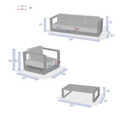 Salon De Jardin Allure Gris Minéral/blanc 5p Hespéride -Hespéride salon de jardin allure gris mineralblanc 5p hesperide 3