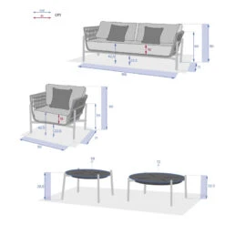 Salon De Jardin 5 Places Rubby Graphite Hespéride -Hespéride salon de jardin rubby graphite premium hesperide 3