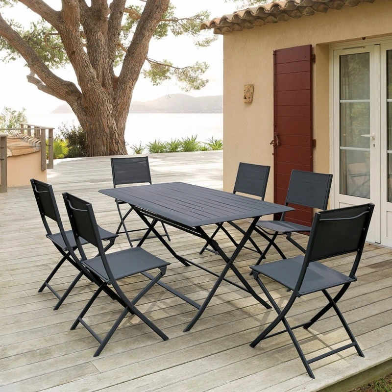 Table Aluminium Azua 6 Places Graphite Hespéride 4 Table Aluminium Azua 6 Places Graphite Hespéride – Image 2