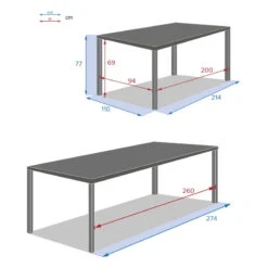 Table Extensible 10p Evasion Seigle Et Graphite Hespéride -Hespéride table extensible 10p evasion seigle et graphite hesperide 3