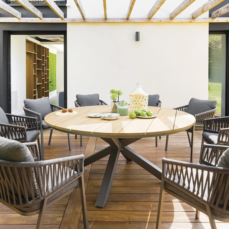 Table Extérieure Ronde 8 Personnes Graphite Oriengo Hespéride 3 Table Extérieure Ronde 8 Personnes Graphite Oriengo Hespéride