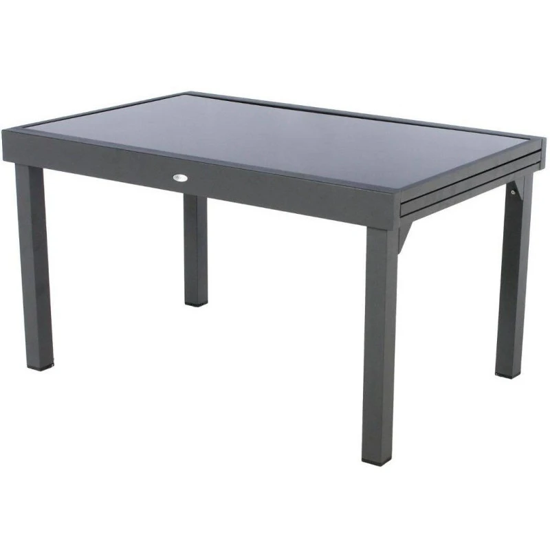 Table Rectangulaire Ext. Verre Piazza 10 P. Graphite Hespéride 4 Table Rectangulaire Ext. Verre Piazza 10 P. Graphite Hespéride – Image 2