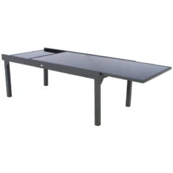 Table Rectangulaire Ext. Verre Piazza 12 P. Graphite Hespéride 11 Table Rectangulaire Ext. Verre Piazza 12 P. Graphite Hespéride -Hespéride table piazza extensible 12 personnes hesperide anthracite graphite 3