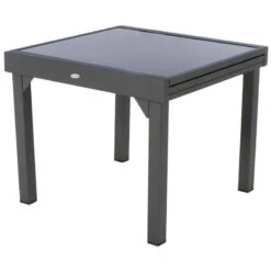 Table Piazza Extensible 8 Personnes Anthracite/graphite 8 Table Piazza Extensible 8 Personnes Anthracite/graphite -Hespéride table piazza extensible 8 personnes anthracite graphite 2