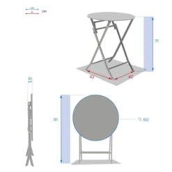 Table Ronde Pliante Greensboro 2p Argile Hespéride -Hespéride table ronde pliante greensboro 2p argile hesperide 3