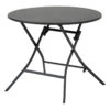Table Ronde Pliante Greensboro 4p Graphite Hespéride -Hespéride table ronde pliante greensboro 4p graphite hesperide