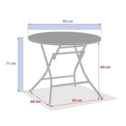 Table Ronde Pliante Greensboro 4p Graphite Hespéride 8 Table Ronde Pliante Greensboro 4p Graphite Hespéride -Hespéride table ronde pliante greensboro 4p graphite hesperide 2